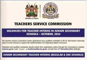 How TSC’s Permanent Positions for JSS Teachers Will Impact Schools in Kenya
